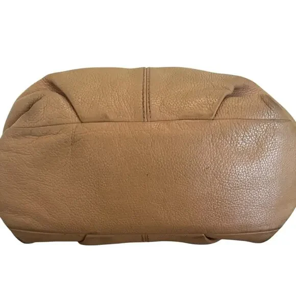 COACH VINTAGE SHOULDER BAG PEBBLED ORANGE LEATHER DUFFLE PURSE - Picture 8 of 16